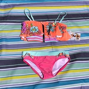 Limeapple Girls Ruffle Bikini Set sizes 12 and 14